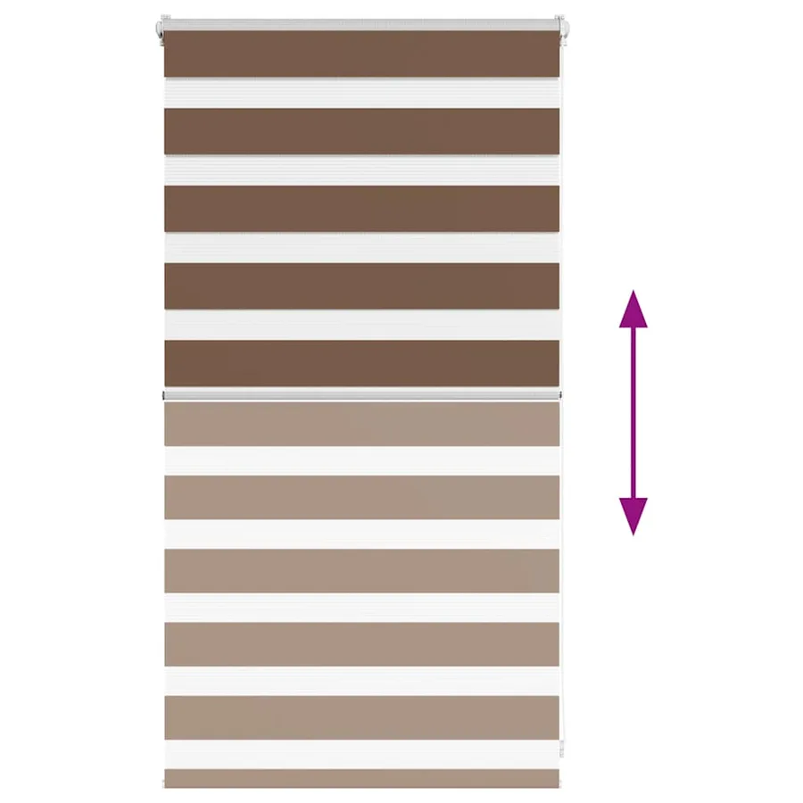 Store zèbre marron 75x100 cm largeur du tissu 70,9 cm polyester - 6