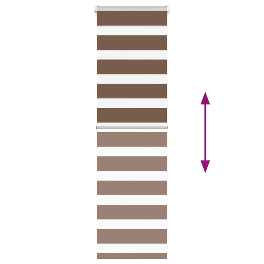 Store zèbre marron 50x100 cm largeur du tissu 45,9 cm polyester - 5