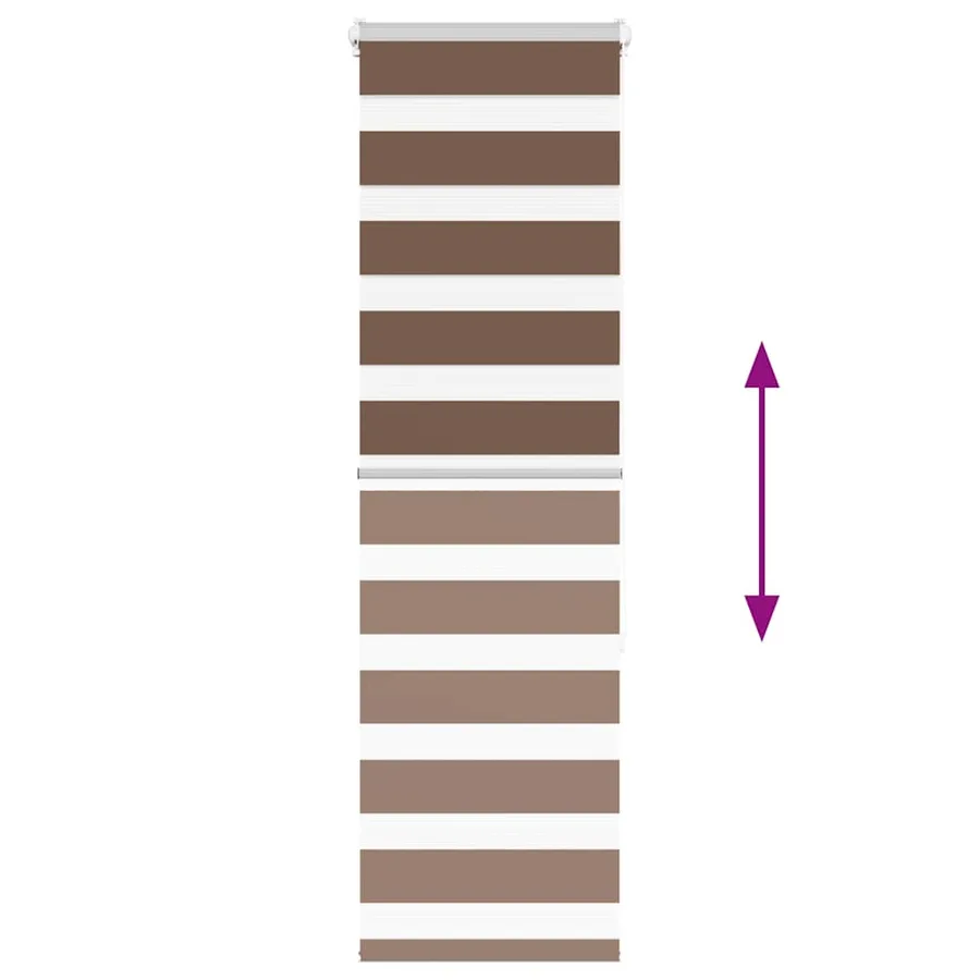 Store zèbre marron 50x150 cm largeur du tissu 45,9 cm polyester - 5