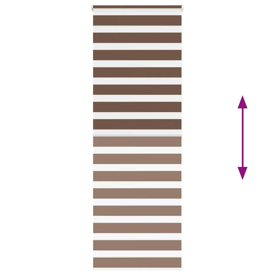 Store zèbre marron 75x200 cm largeur du tissu 70,9 cm polyester - 5