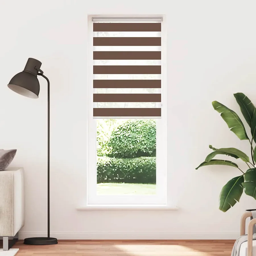 Store zèbre marron 85x200 cm largeur du tissu 80,9 cm polyester - 2