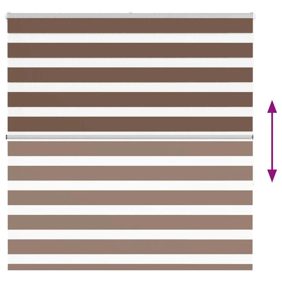 Store zèbre marron 145x150cm largeur du tissu 140,9cm polyester - 5