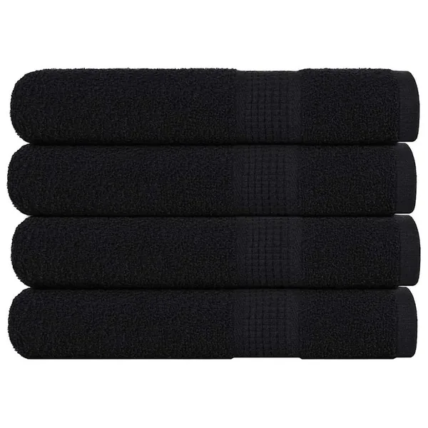 Serviettes de sauna FROGN 4 pcs noir 80x200 cm 360 g/m²