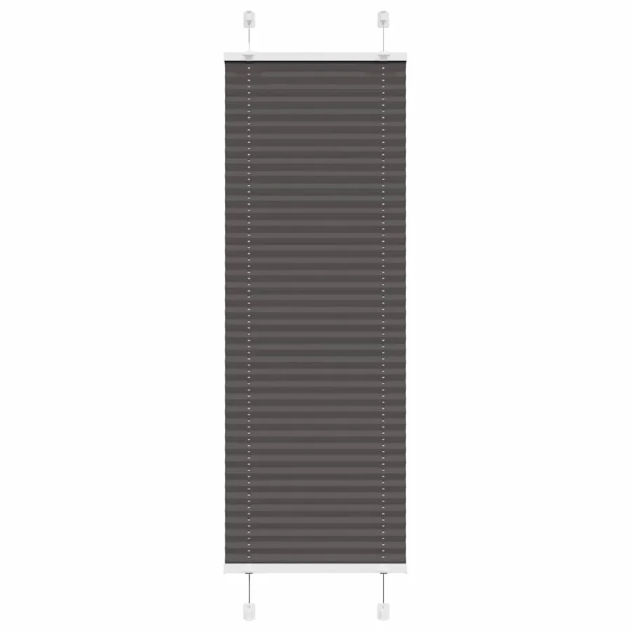 Store plissé noir 50x150 cm largeur du tissu 49,4 cm polyester