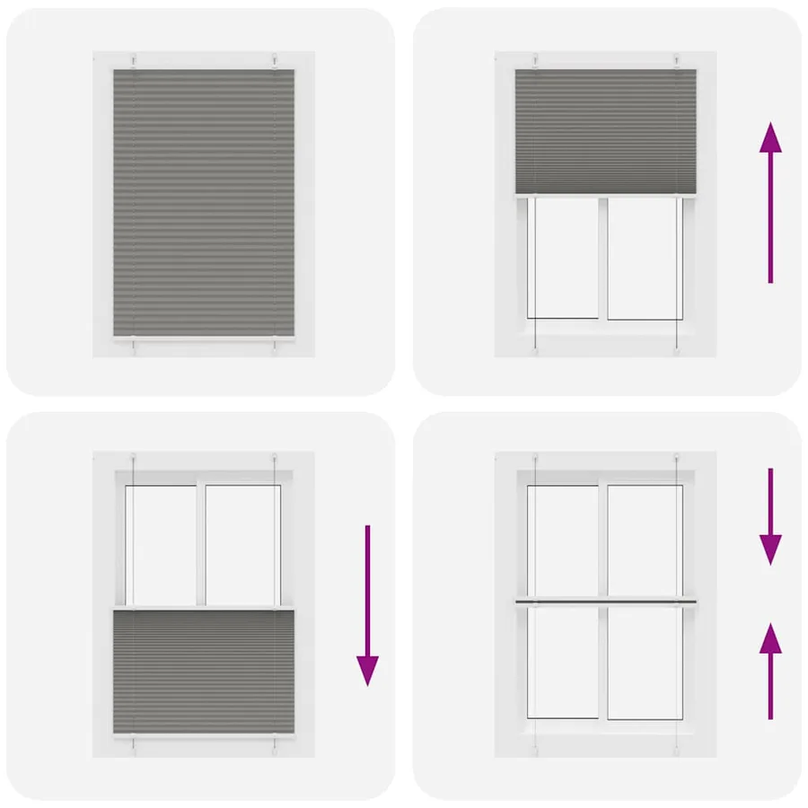 Store plissé anthracite 95x100 cm largeur du tissu 94,4 cm - 7
