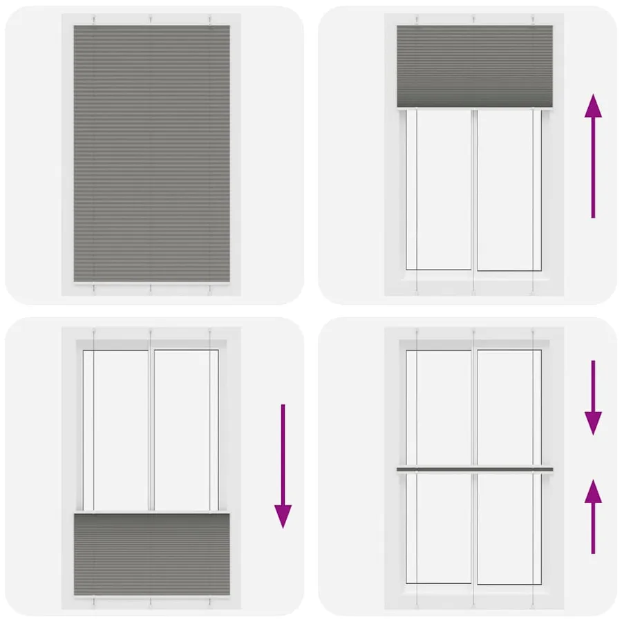 Store plissé anthracite 115x200 cm largeur du tissu 114,4 cm - 7