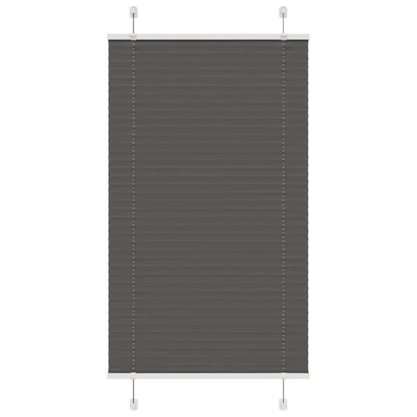 Store plissé noir 75x150 cm largeur du tissu 74,4 cm polyester