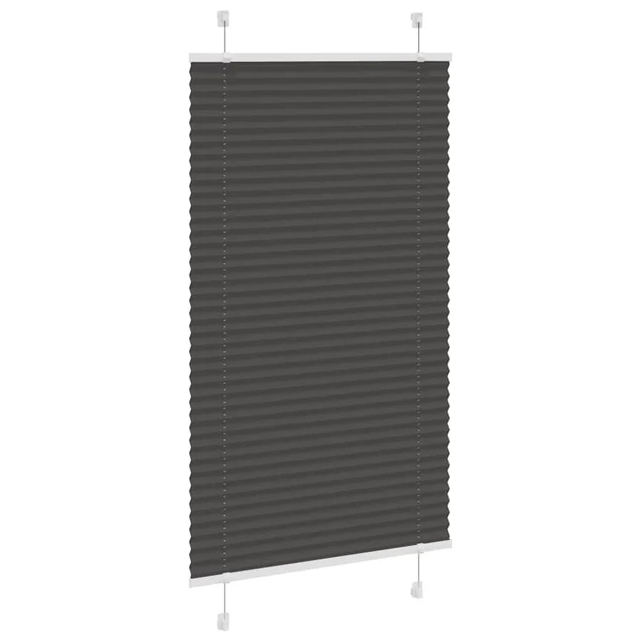 Store plissé noir 75x150 cm largeur du tissu 74,4 cm polyester - 3
