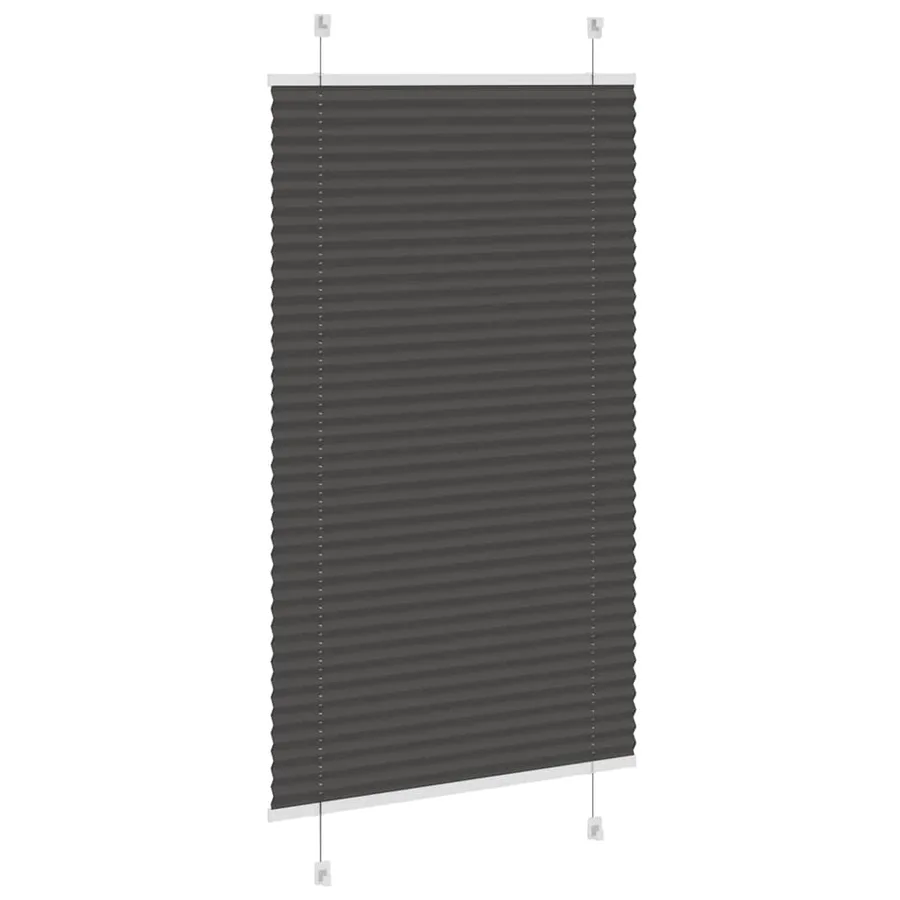 Store plissé noir 75x150 cm largeur du tissu 74,4 cm polyester - 4