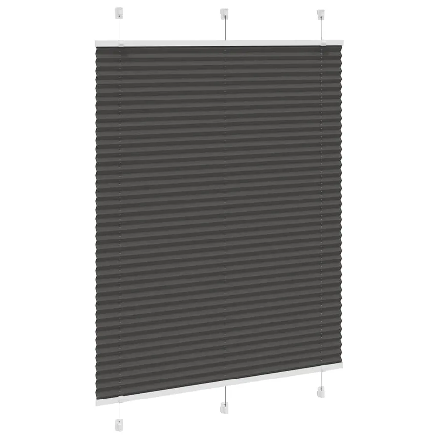 Store plissé noir 105x100 cm largeur du tissu 104,4cm polyester - 3