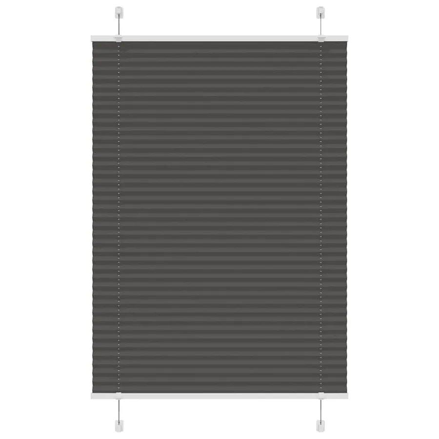 Store plissé noir 95x100 cm largeur du tissu 94,4 cm polyester