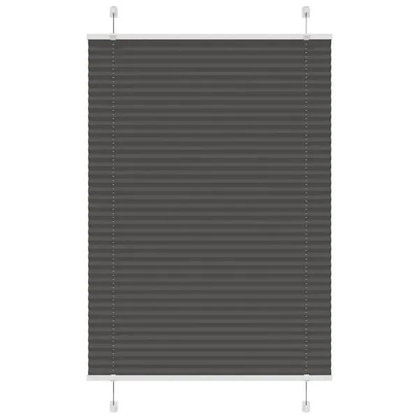 Store plissé noir 95x100 cm largeur du tissu 94,4 cm polyester