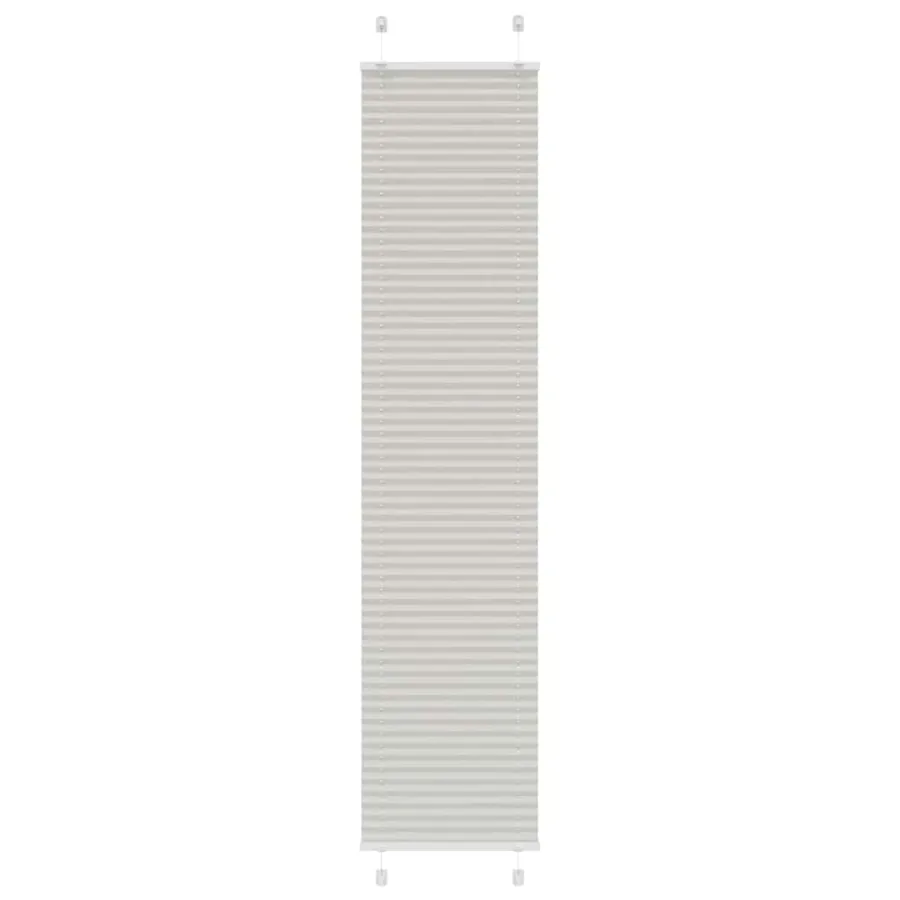Store plissé gris clair 45x200 cm largeur du tissu 44,4 cm