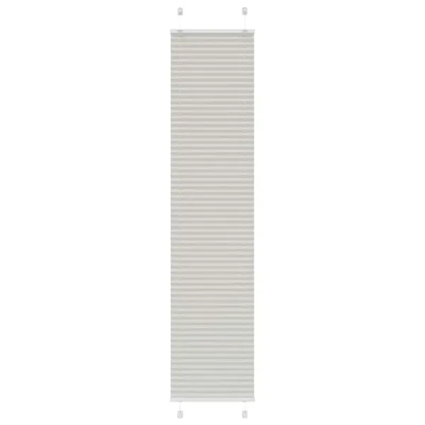 Store plissé gris clair 45x200 cm largeur du tissu 44,4 cm