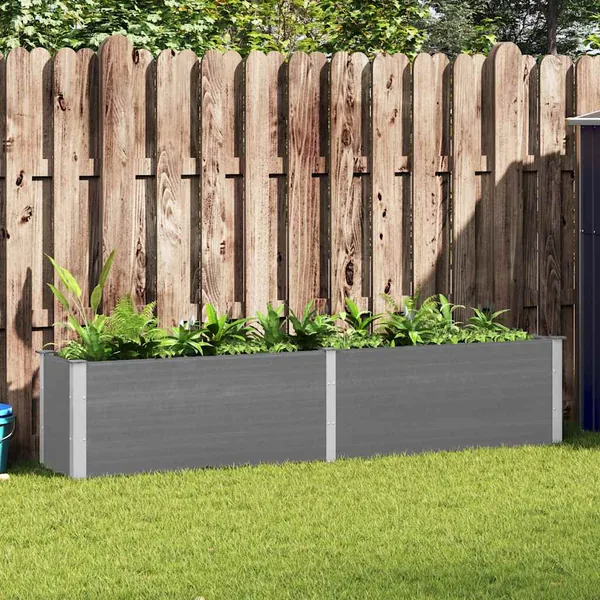 Lit surélevé de jardin 250x50x54 cm WPC Gris