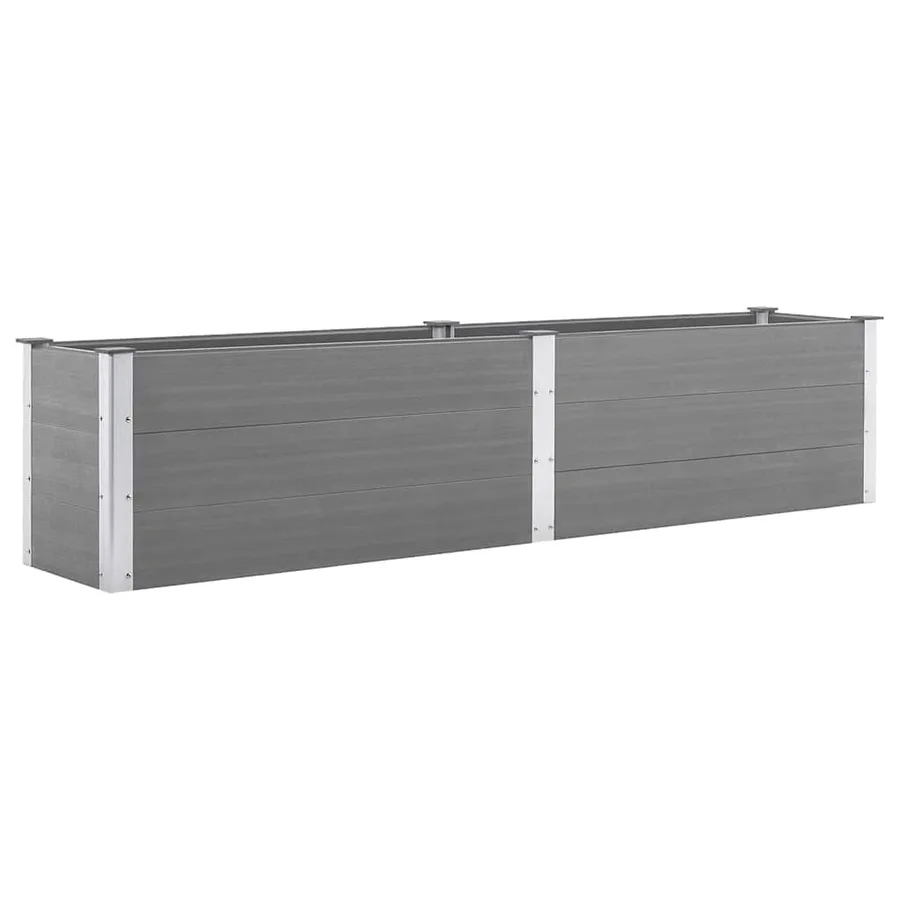 Lit surélevé de jardin 250x50x54 cm WPC Gris - 2