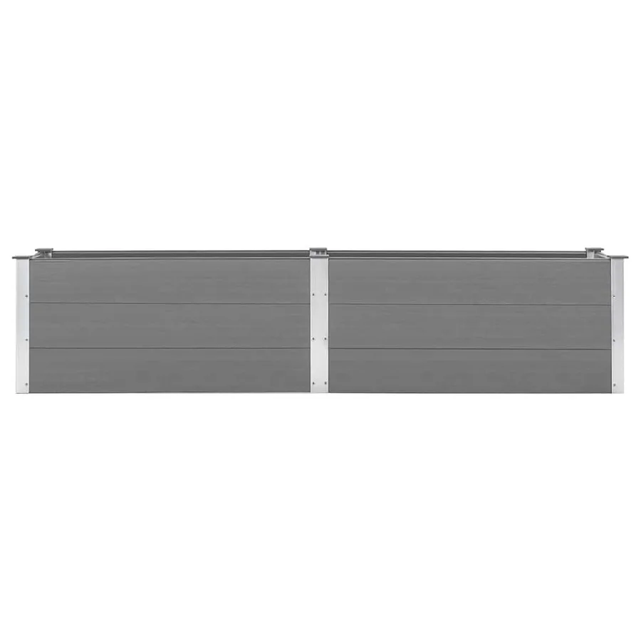 Lit surélevé de jardin 250x50x54 cm WPC Gris - 4