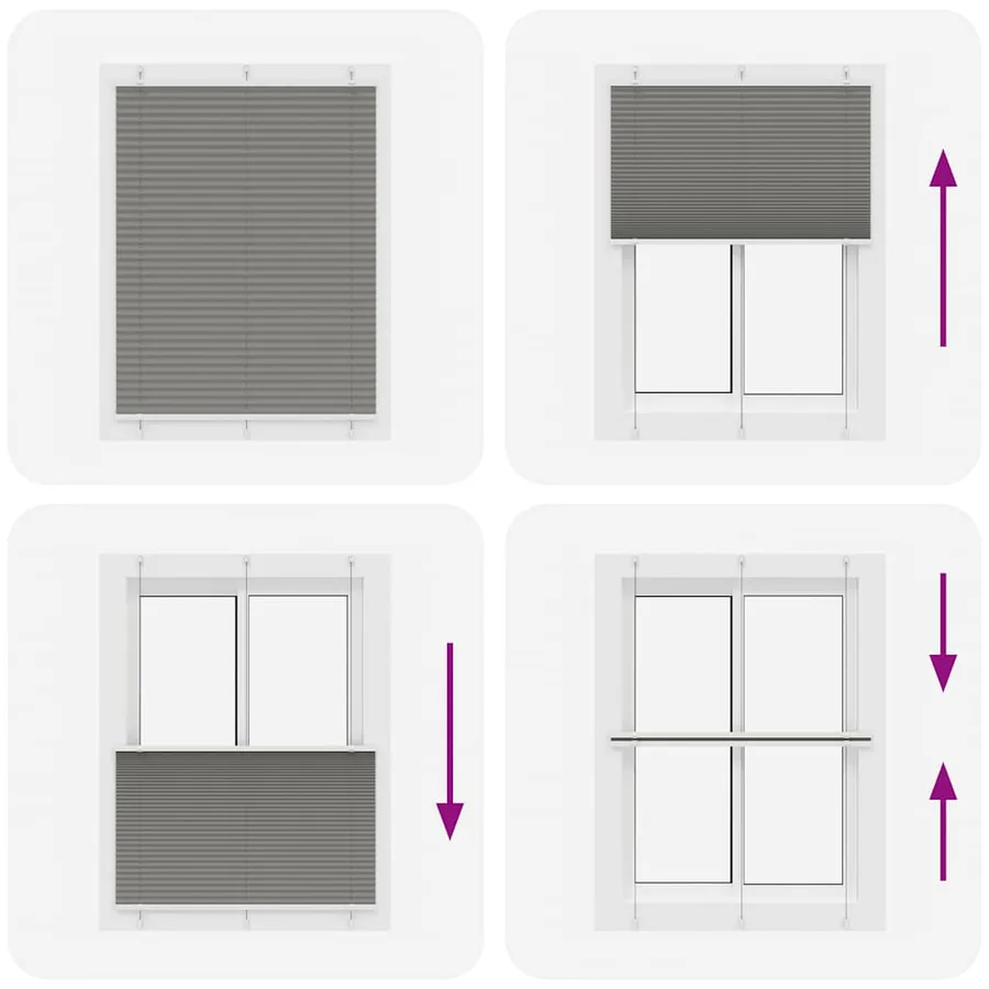 Store plissé anthracite 105x100 cm largeur du tissu 104,4 cm - 7