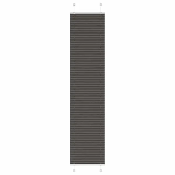 Store plissé noir 50x200 cm largeur du tissu 49,4 cm polyester