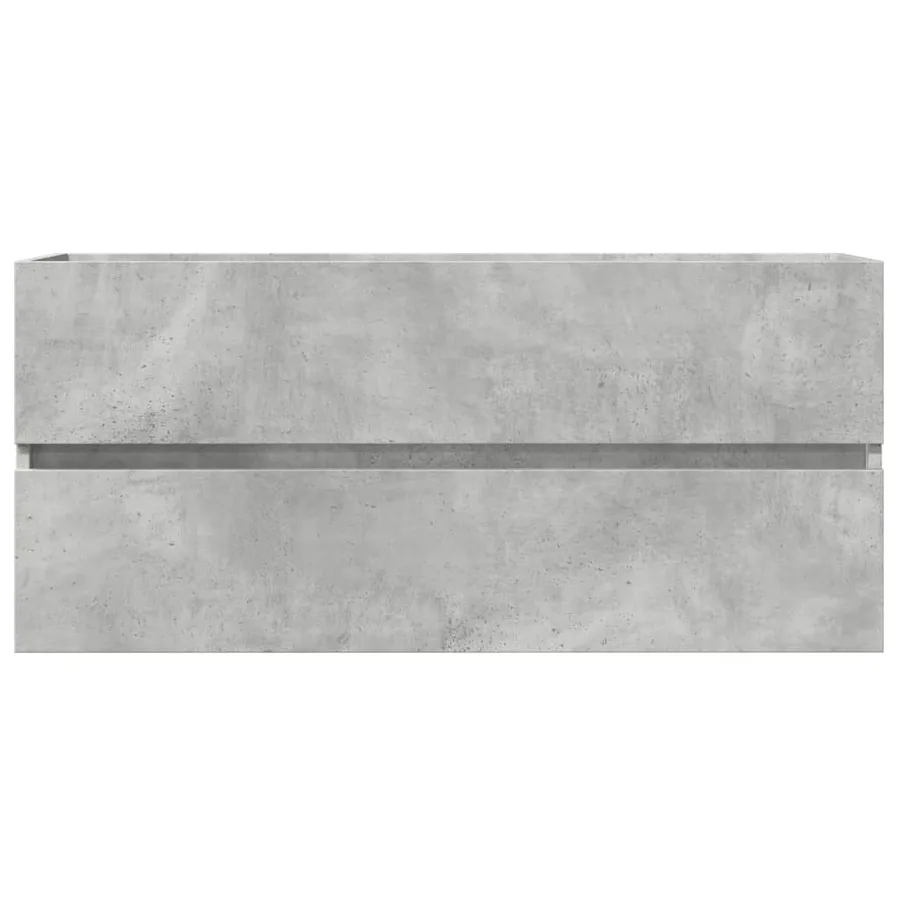 Armoire d'évier Gris béton 100x38,5x45 cm Aggloméré - 4
