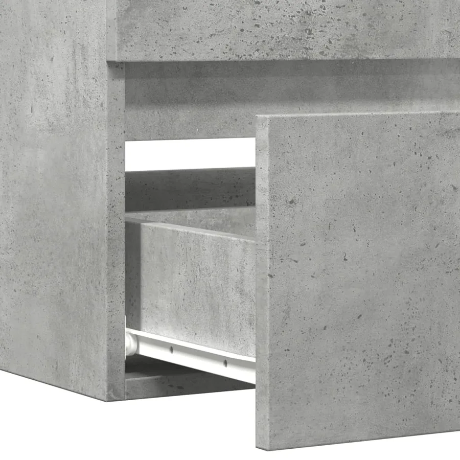 Armoire d'évier Gris béton 100x38,5x45 cm Aggloméré - 8