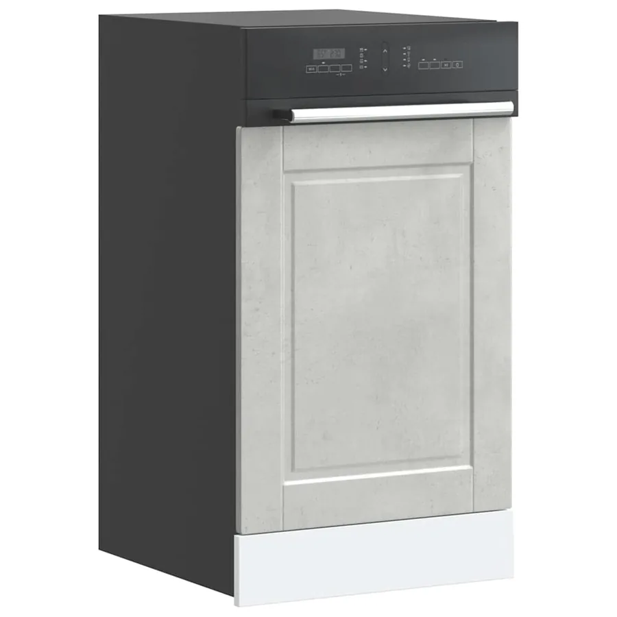 Panneau de lave-vaisselle Porto gris béton 45x1,5x57 cm