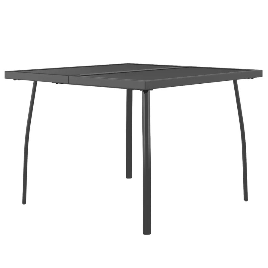Table de jardin anthracite 100x100x72 cm Treillis d'acier - 2