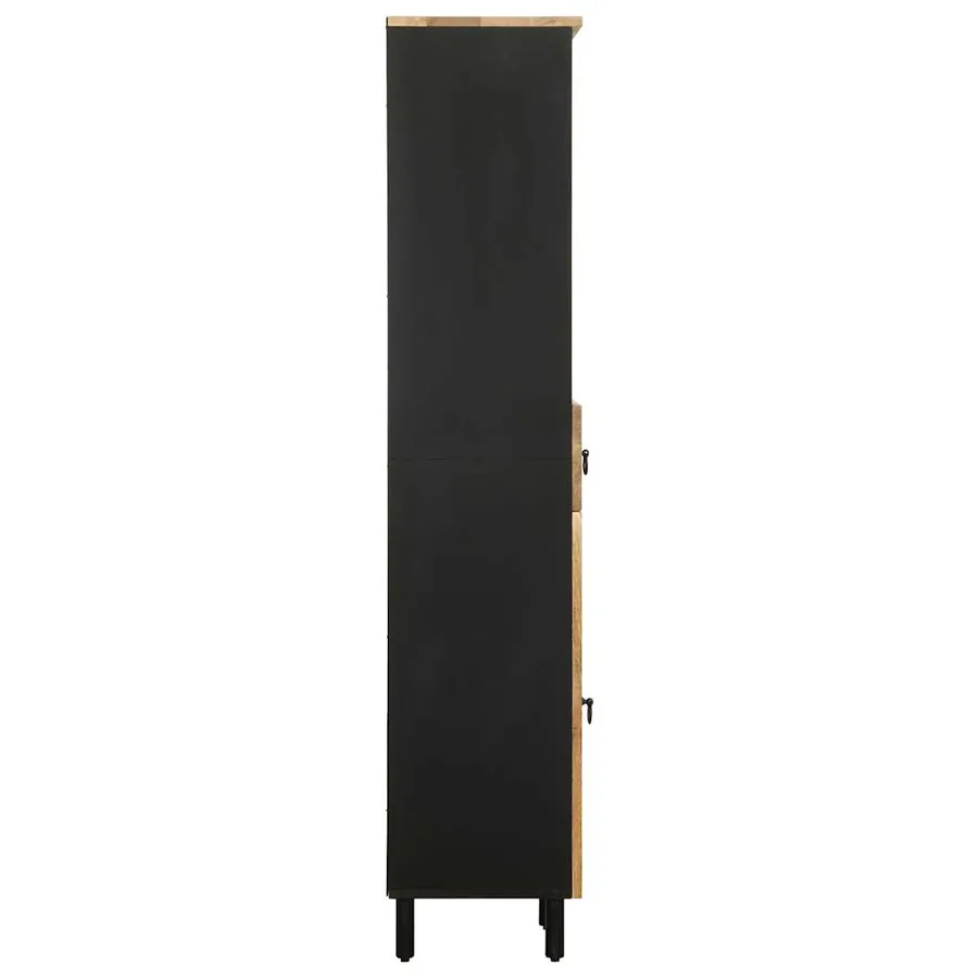 Armoire de salle de bain 38x33,5x160 cm bois massif de manguier - 4