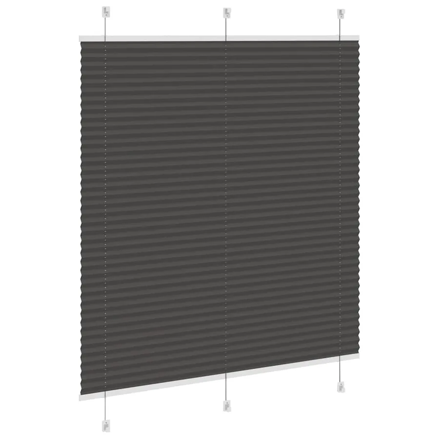 Store plissé noir 115x150 cm largeur du tissu 114,4cm polyester - 4