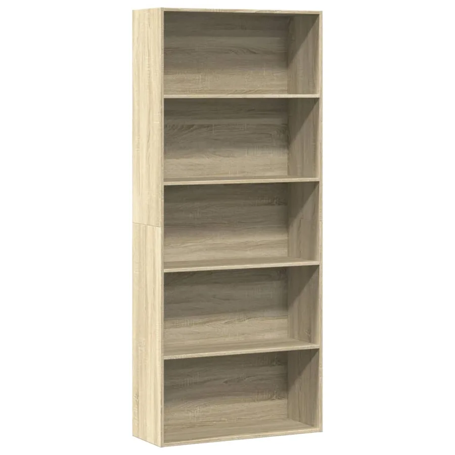 Bibliothèque chêne sonoma 80x30x189 cm bois d'ingénierie - 2