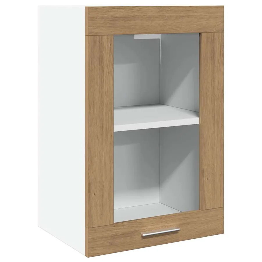 Vitrine suspendue "Lyon" Chêne artisanal 40 x 31 x 60 cm Bois d'ingénierie - 2