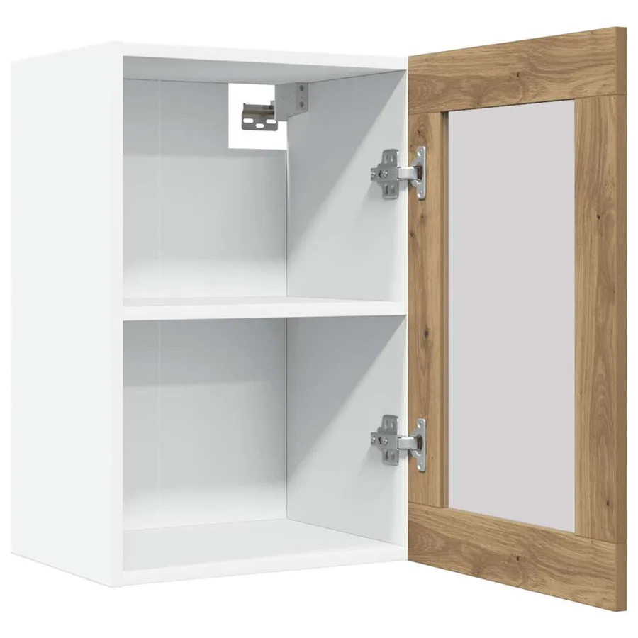Vitrine suspendue "Lyon" Chêne artisanal 40 x 31 x 60 cm Bois d'ingénierie - 4