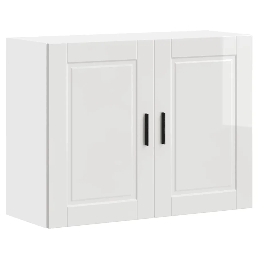 Armoire murale de cuisine Porto blanc brillant bois ingénierie - 2