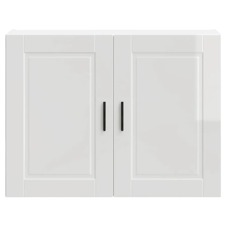 Armoire murale de cuisine Porto blanc brillant bois ingénierie - 6
