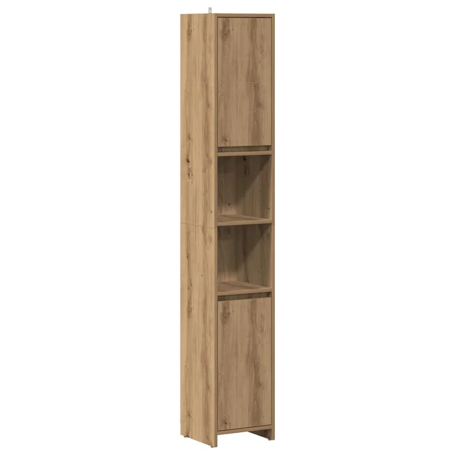 Armoire de salle de bain chêne artisanal 30x30x183,5 cm - 2