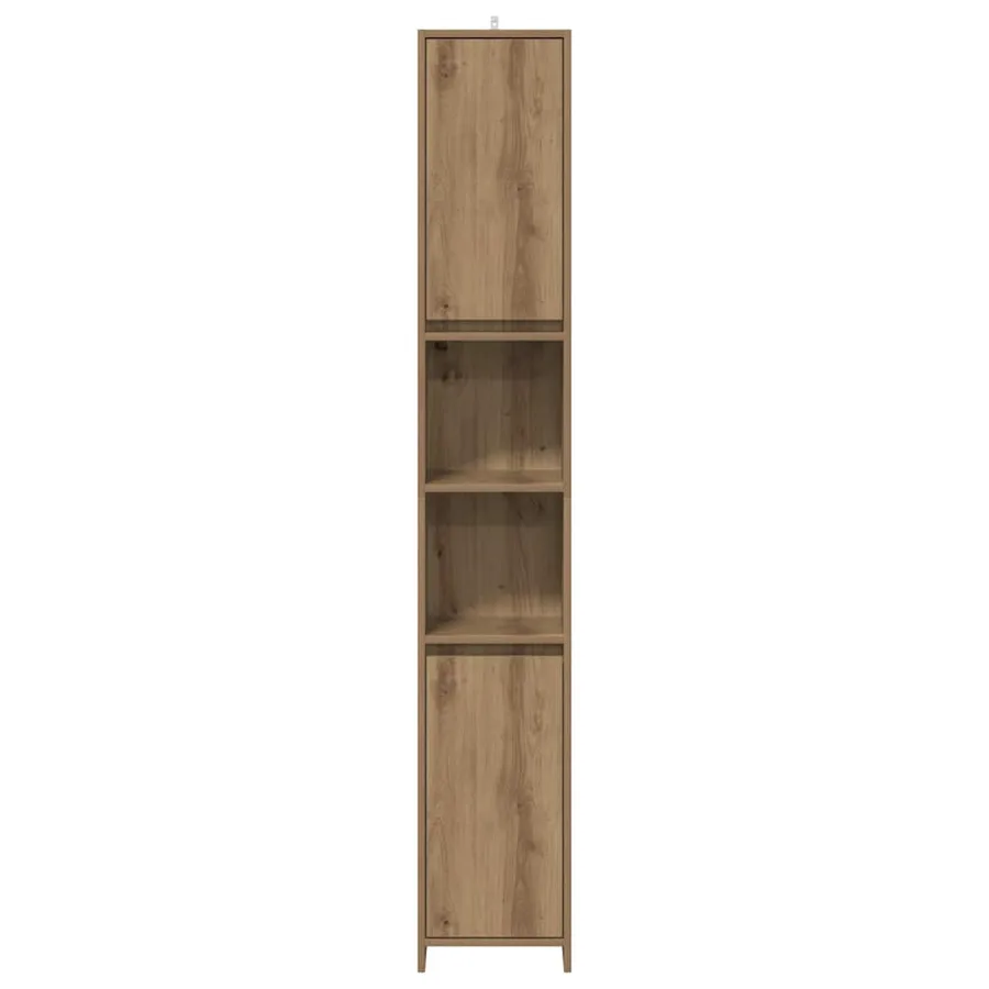 Armoire de salle de bain chêne artisanal 30x30x183,5 cm - 4