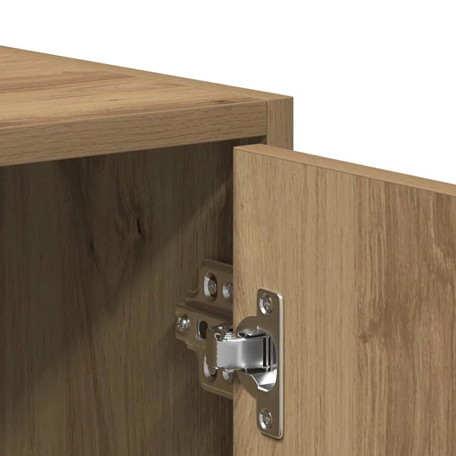 Armoire de salle de bain chêne artisanal 30x30x183,5 cm - 9
