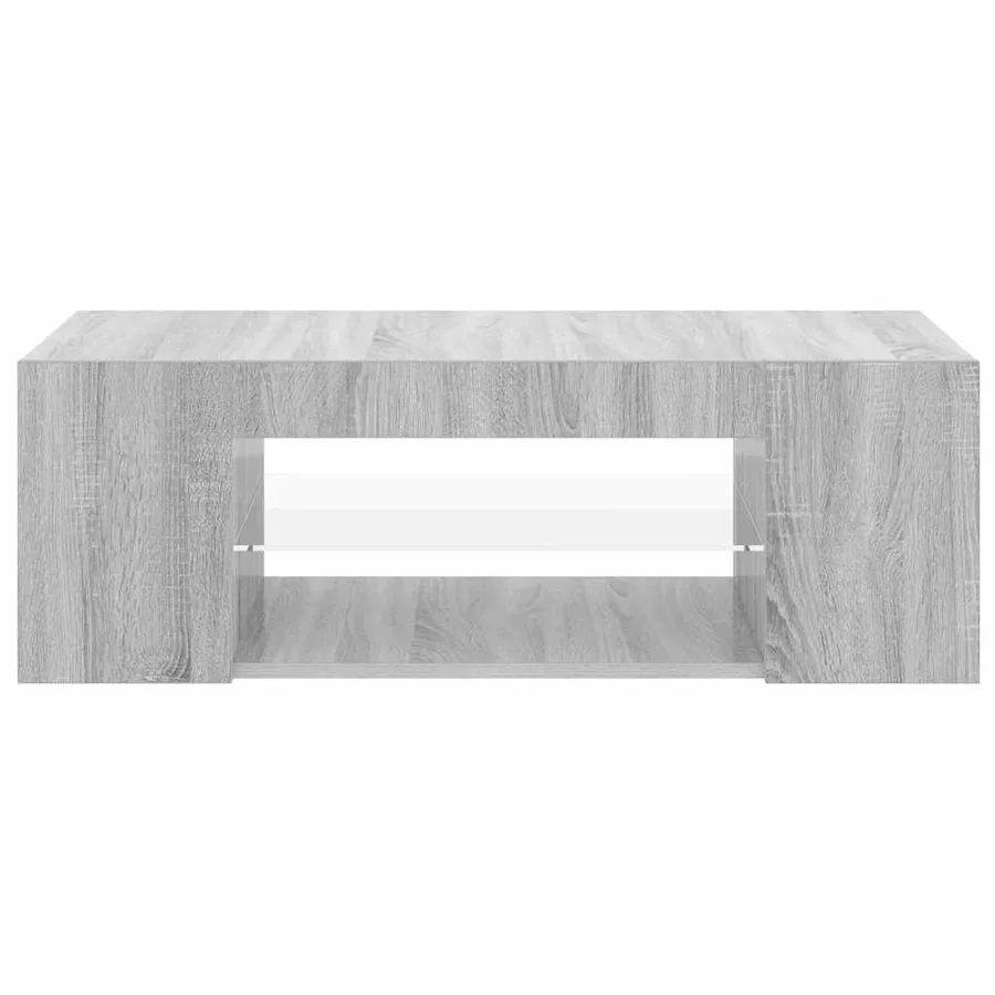 Meuble TV avec lumières LED Sonoma gris 90x39x30 cm - 4