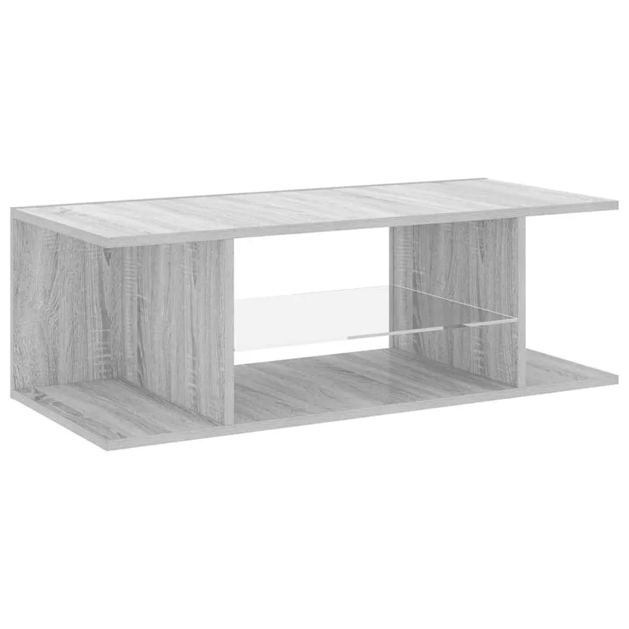 Meuble TV avec lumières LED Sonoma gris 90x39x30 cm - 7