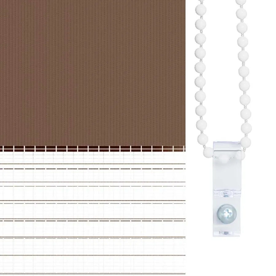 Store zèbre marron 60x230 cm largeur du tissu 55,9 cm polyester - 9
