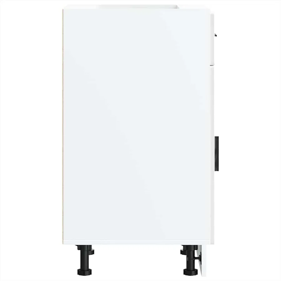 Armoire de cuisine Porto blanc brillant bois ingénierie - 6
