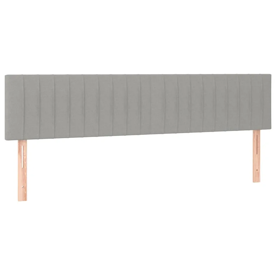 Sommier à lattes de lit avec matelas Gris clair 200x200cm Tissu - 6