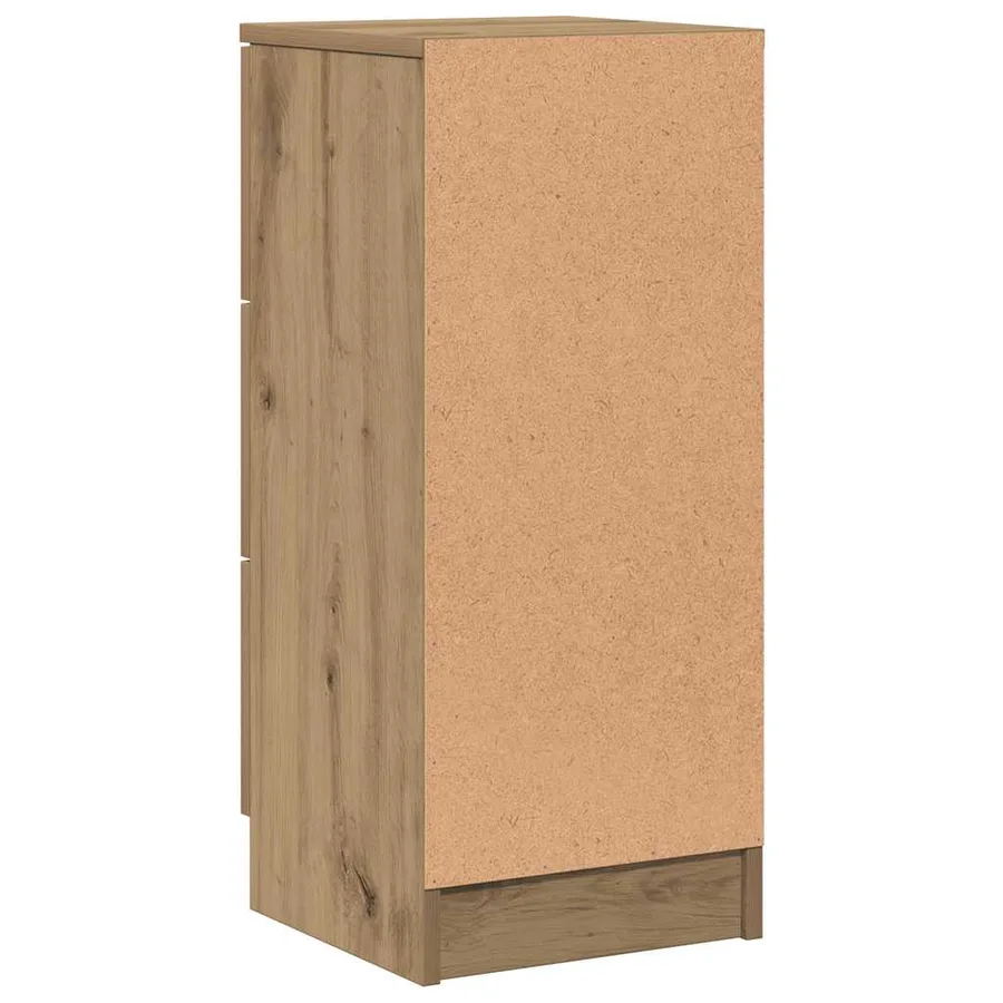 Buffet chêne artisanal 30x30x70 cm bois d'ingénierie - 10