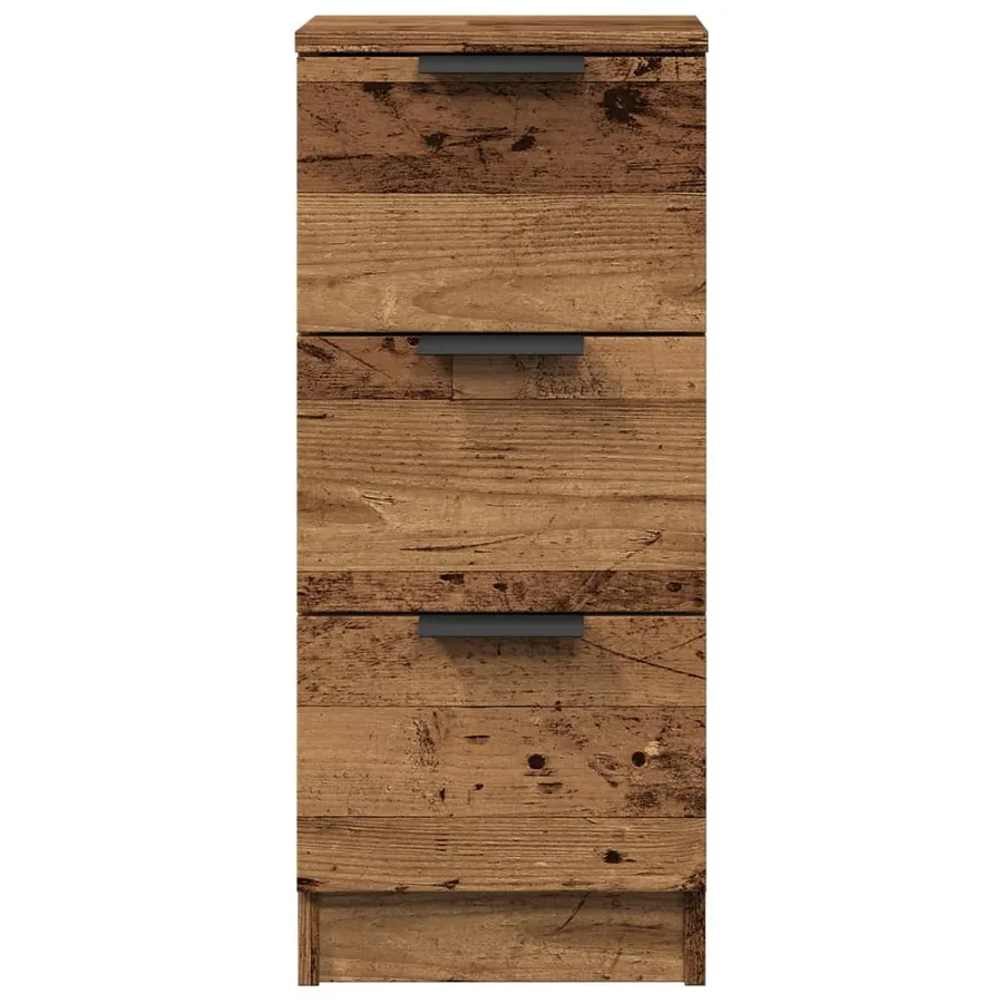 Buffet vieux bois 30x30x70 cm bois d'ingénierie - 4