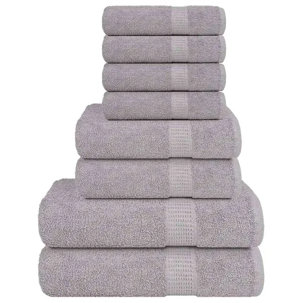 Ensemble de serviettes FROGN 8 pcs gris 360 g/m²