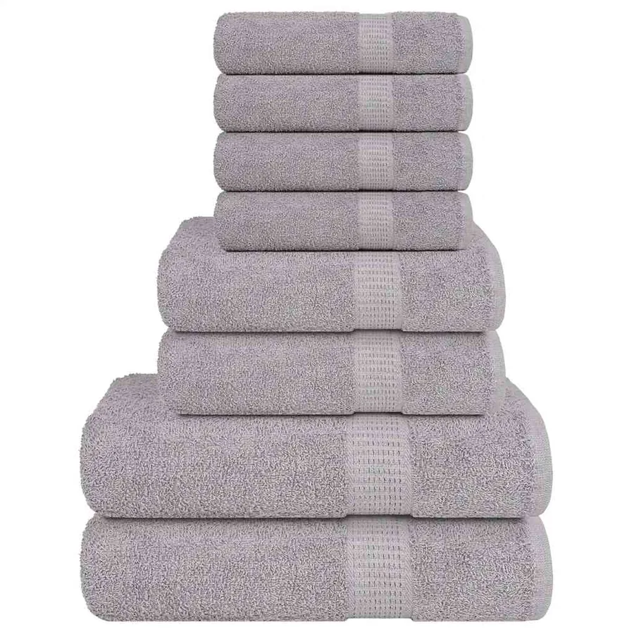 Ensemble de serviettes FROGN 8 pcs gris 360 g/m²