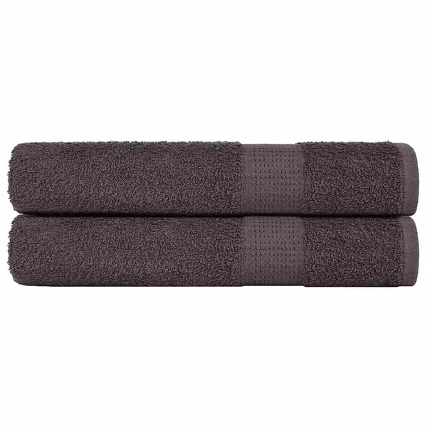 Serviettes de sauna FROGN 2 pcs anthracite 80x200 cm 360 g/m²