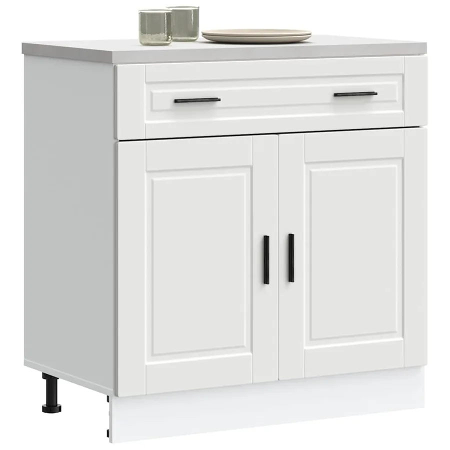Armoire de cuisine Porto blanc bois d'ingénierie