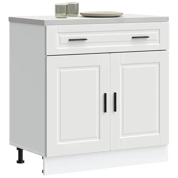 Armoire de cuisine Porto blanc bois d'ingénierie