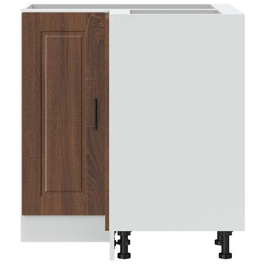 Armoire d'angle de cuisine Porto chêne marron bois d'ingénierie - 5
